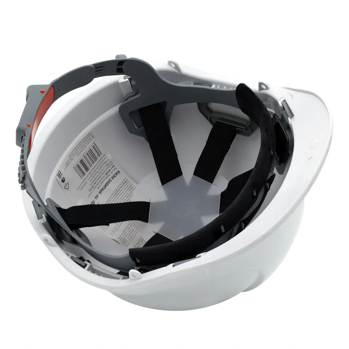 Каска защитная ЕЛАНПЛАСТ АЙ-ПРАЙМ СТАНДАРТ белая (ленточное оголовье) - фото 5