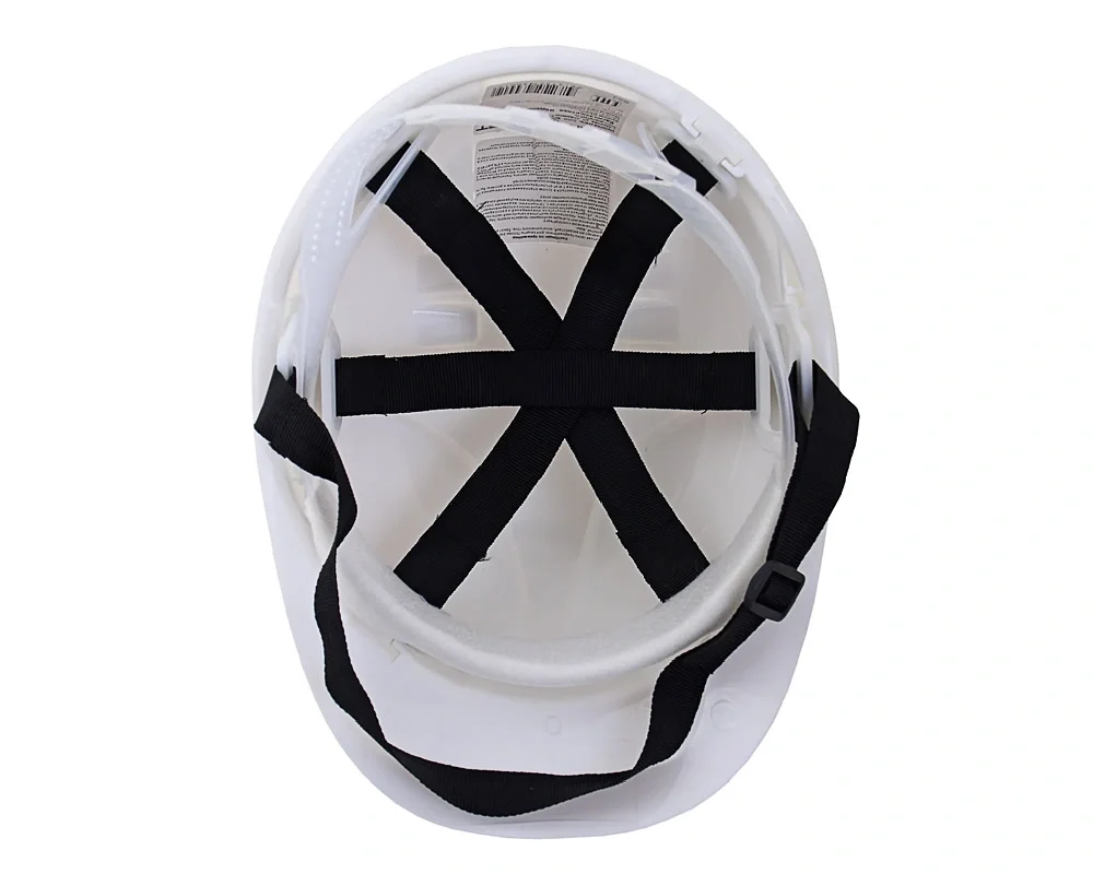 Каска защитная ЕЛАНПЛАСТ ЕВРОПА белая (ленточное оголовье) - фото 3
