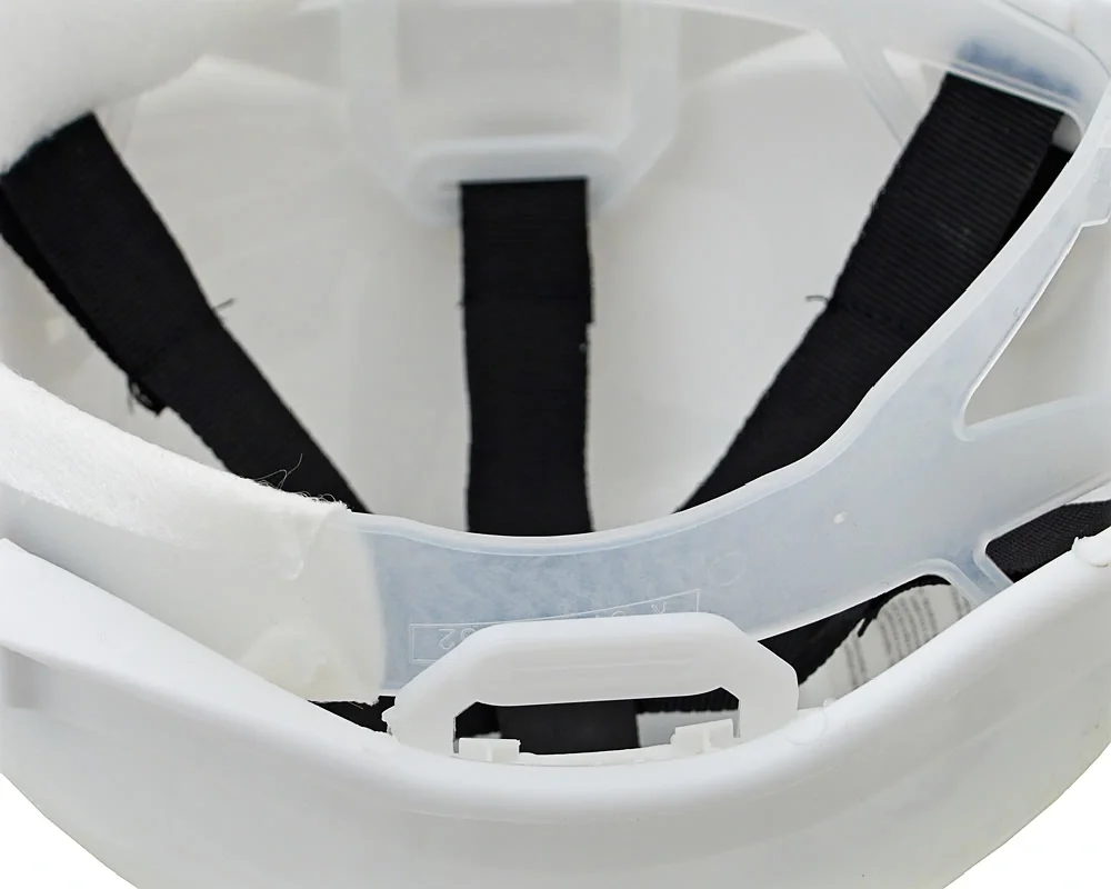 Каска защитная ЕЛАНПЛАСТ ЕВРОПА белая (ленточное оголовье) - фото 5