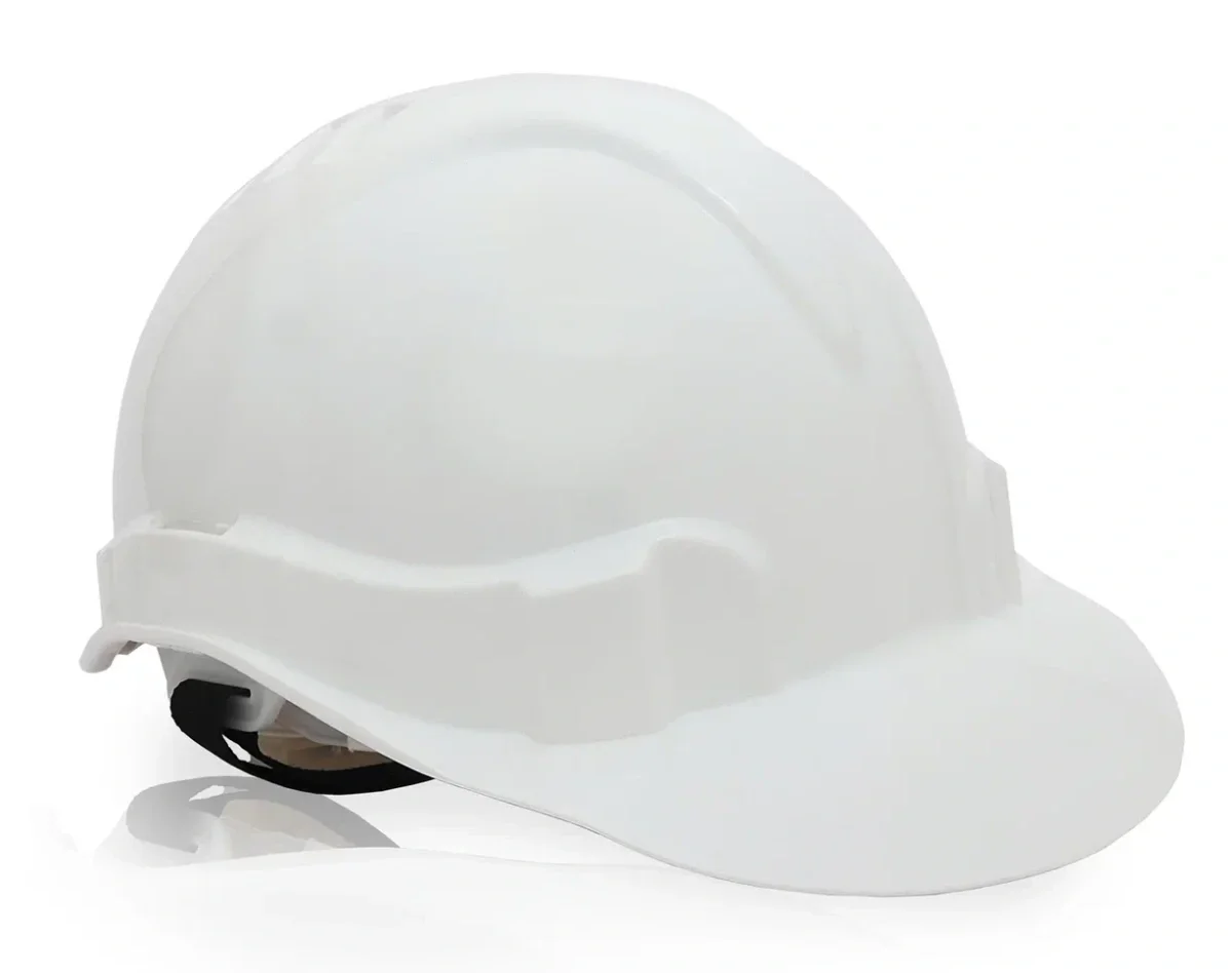Каска защитная ЕЛАНПЛАСТ ЕВРОПА белая (ленточное оголовье) - фото 6