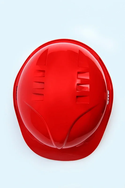 Каска защитная ЕЛАНПЛАСТ ЕВРОПА красная (ленточное оголовье) - фото 6