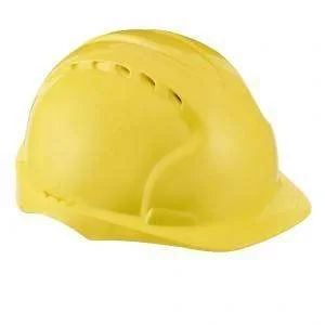 Каска защитная ЭТАЛОН с храповым механизмом желтая (Минпромторг) (продажа 10 шт./мешок)