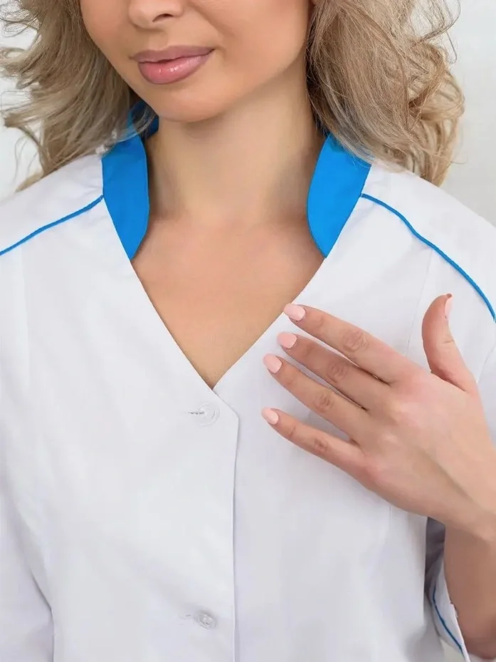 Халат женский "Ника" белый - фото 12