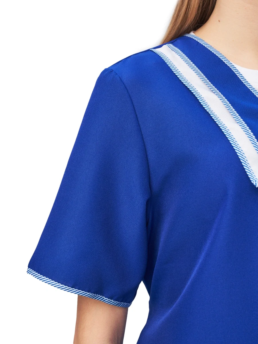 Халат женский "Сакура" васильковый - фото 6