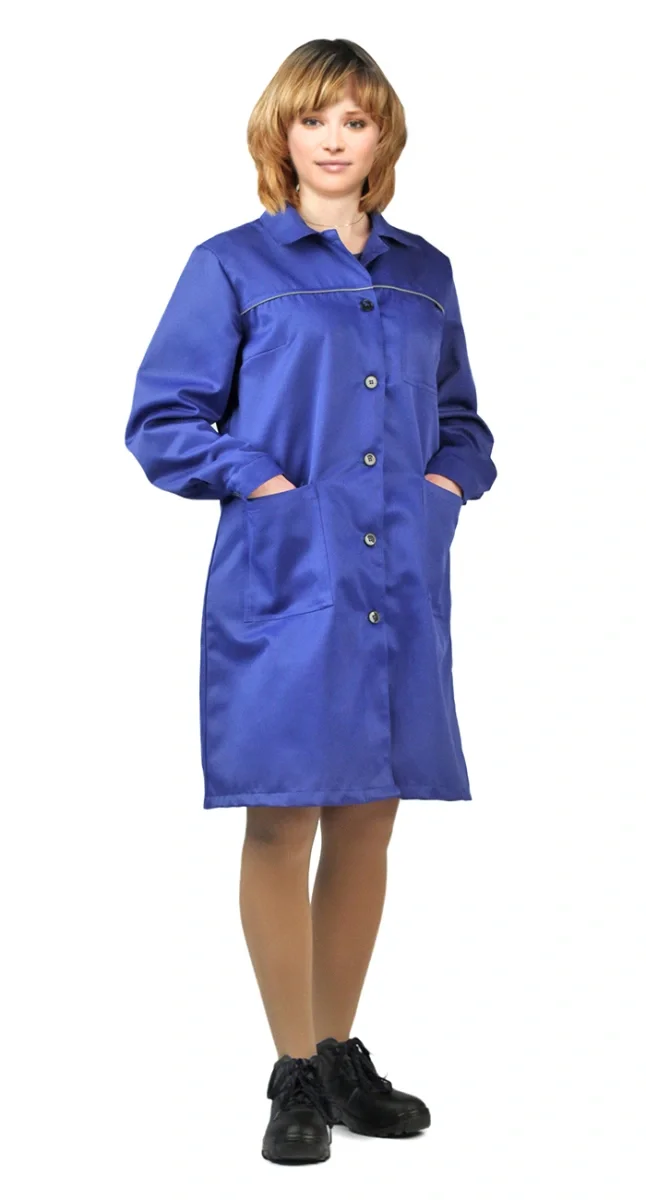 Халат женский "Валент" васильковый - фото 1
