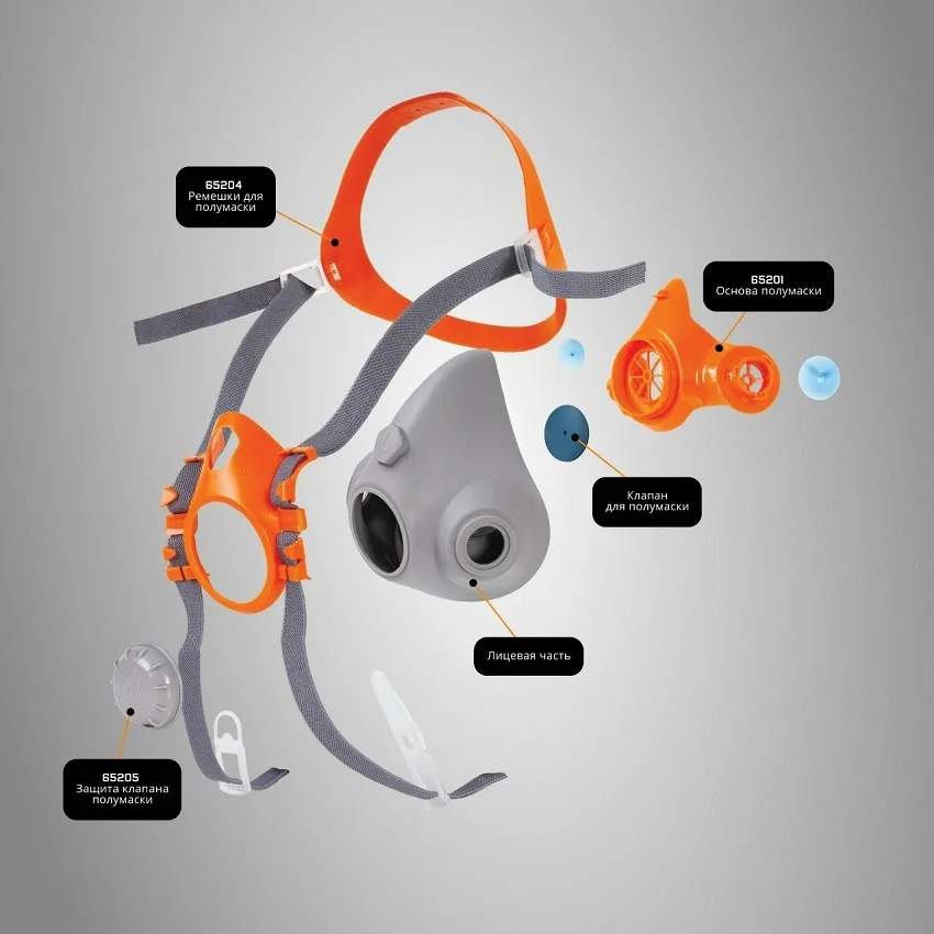 Комплект оголовья и ремешков 65204 для полумаски Jeta Safety 6500 - фото 2