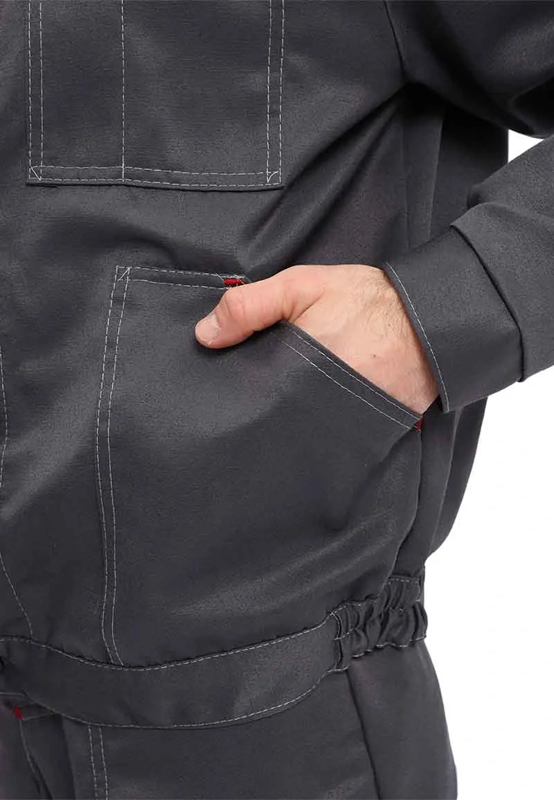 Костюм рабочий "Легион" т.серый/красный - фото 7