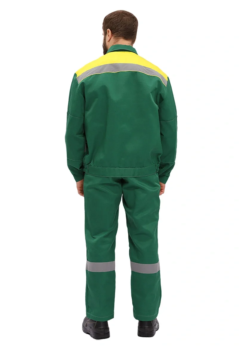 Костюм рабочий "Легион" т.зеленый/желтый - фото 3
