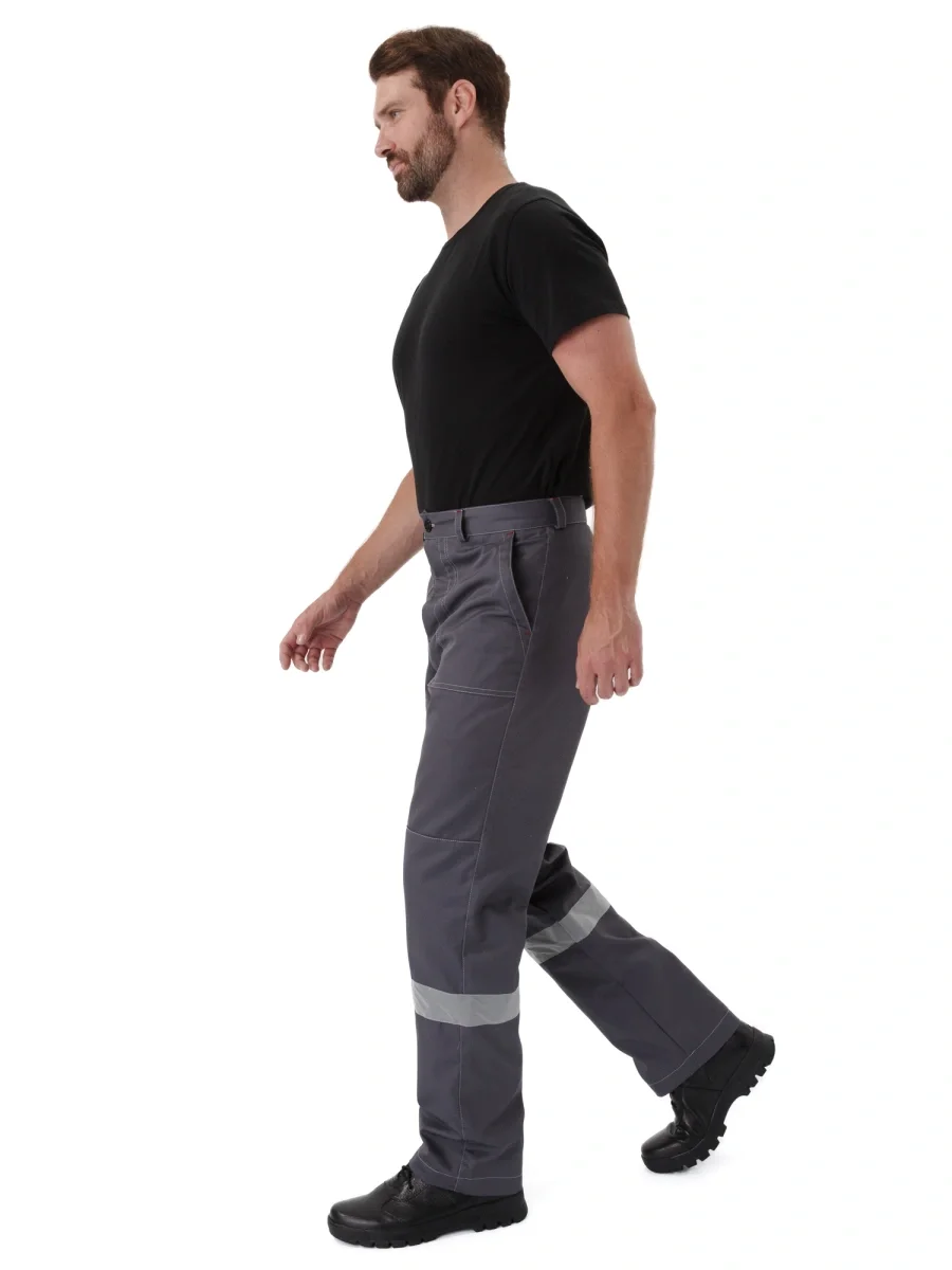 Костюм "УДАРНИК" куртка/брюки Т.СЕРЫЙ/КРАСНЫЙ - фото 2