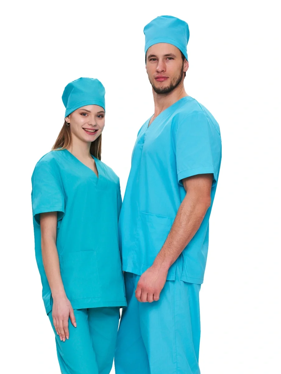 Костюм Хирургический (универсальный) бирюзовый - фото 1