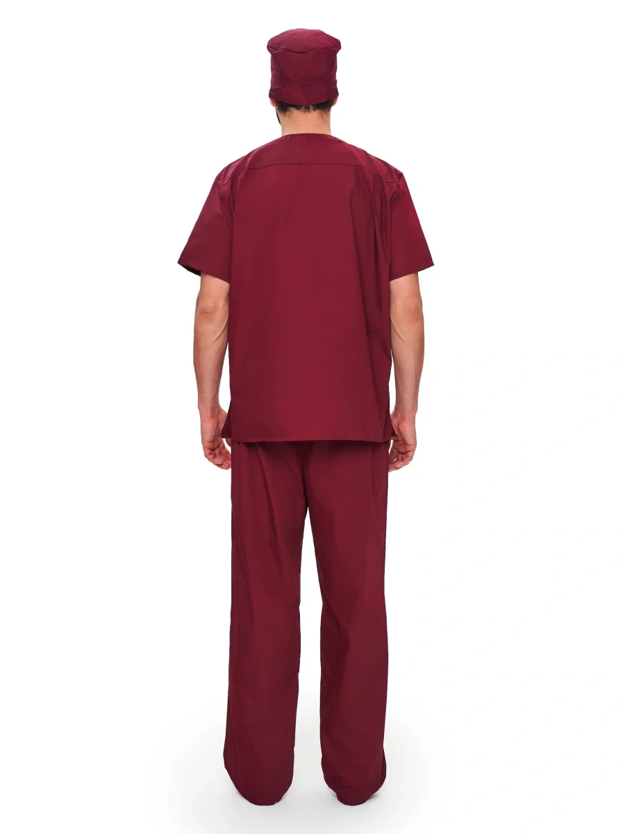 Костюм Хирургический (универсальный) бордовый - фото 7