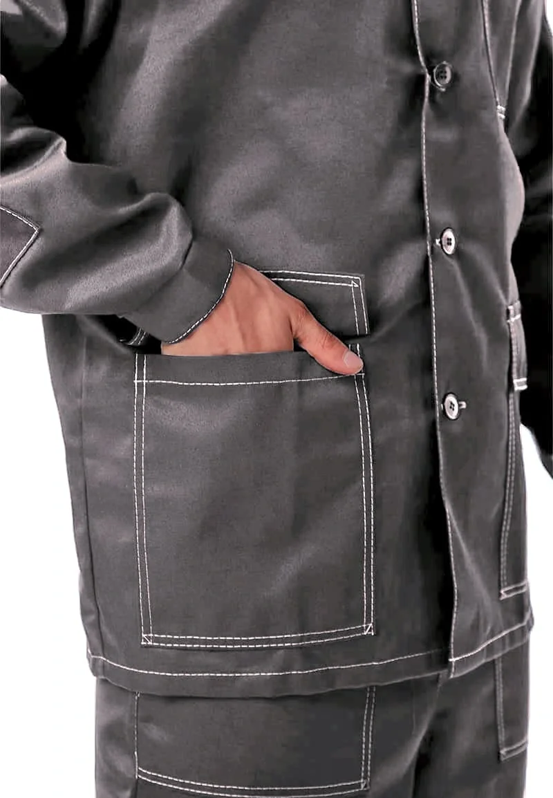 Костюм мужской "Дамаск" летний Т.СЕРЫЙ/СВ.СЕРЫЙ/КРАСНЫЙ - фото 6