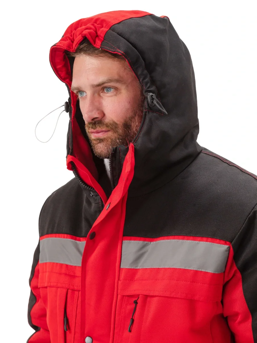 Костюм зимний "ЗИМНИК" куртка/брюки, цвет: красный/черный - фото 12