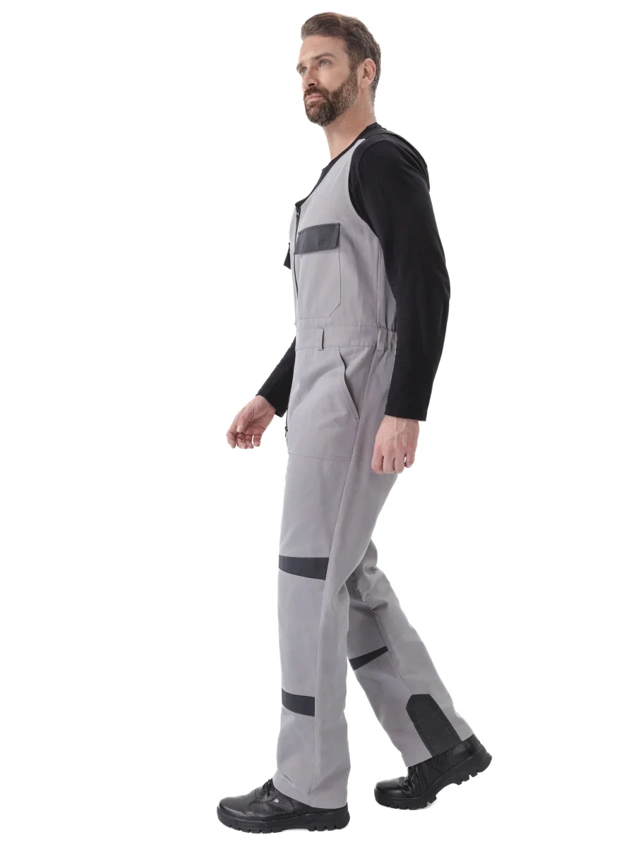 Костюм "НОВАТОР" куртка/полукомбинезон, цвет: СВ.СЕРЫЙ/Т.СЕРЫЙ - фото 4