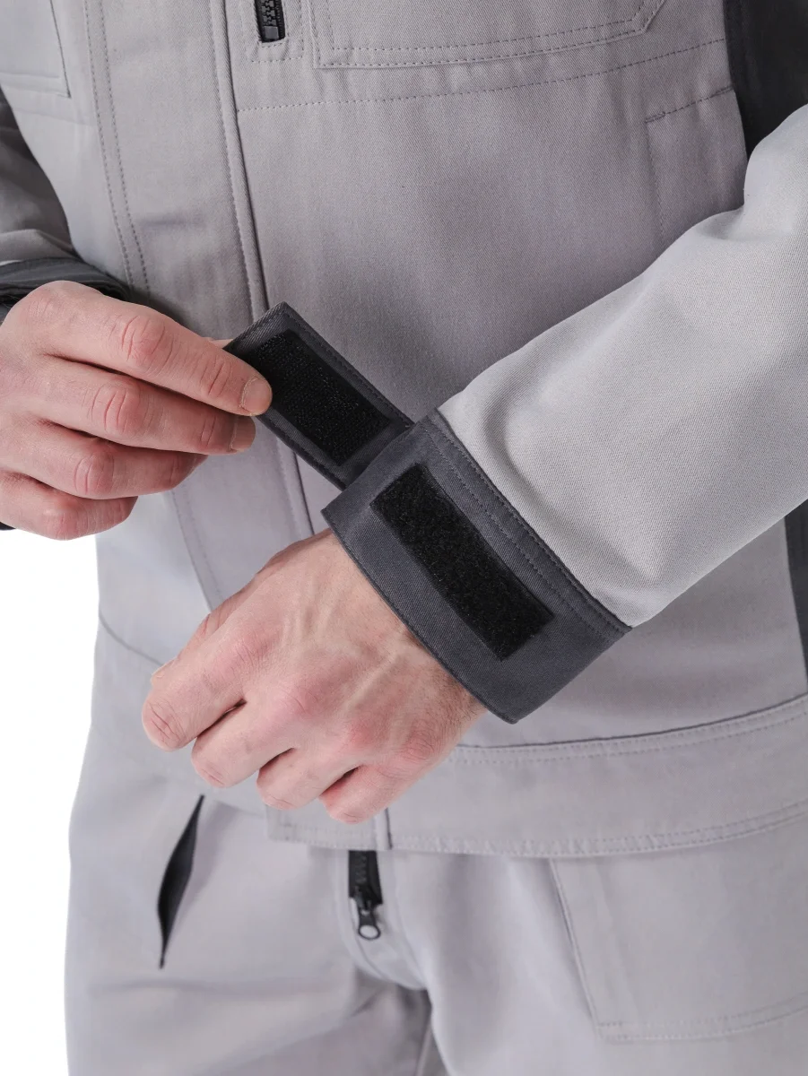 Костюм "НОВАТОР" куртка/полукомбинезон, цвет: СВ.СЕРЫЙ/Т.СЕРЫЙ - фото 6