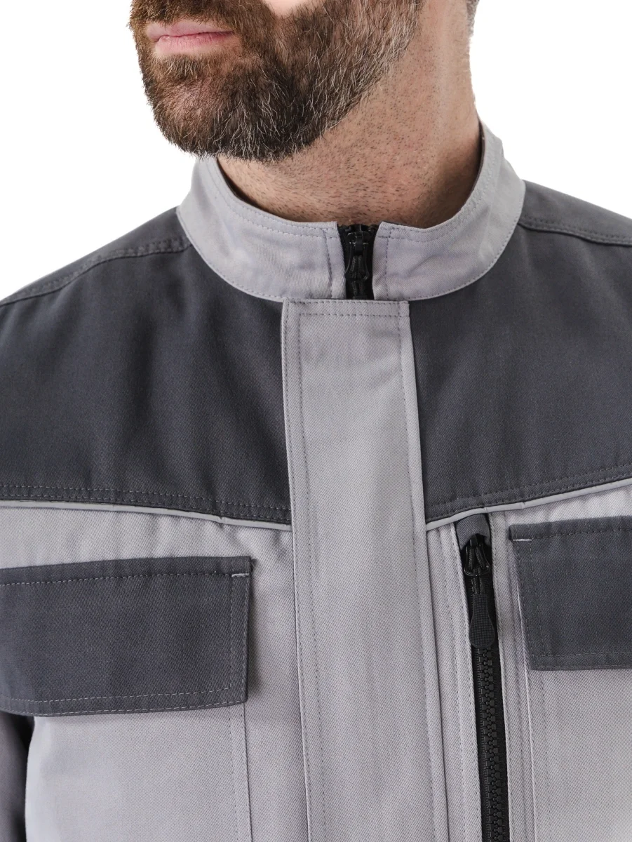 Костюм "НОВАТОР" куртка/полукомбинезон, цвет: СВ.СЕРЫЙ/Т.СЕРЫЙ - фото 9