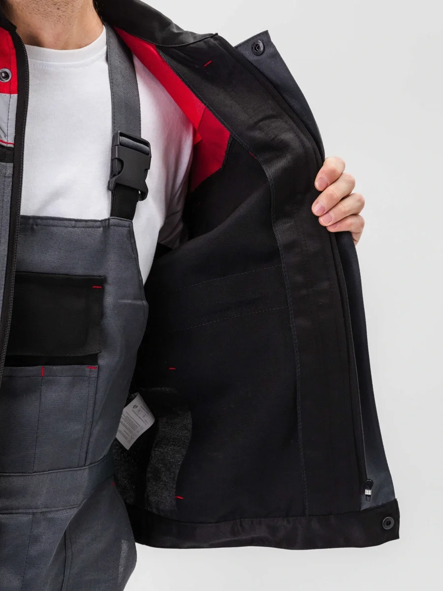 Костюм "РЕСПЕКТ" куртка/полукомб. цвет: СЕРЫЙ/ЧЕРНЫЙ - фото 12