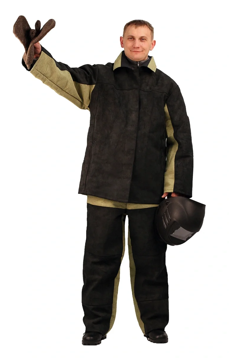 Костюм "Сварщик" 2,6 зимний брезентовый со спилком - фото 1
