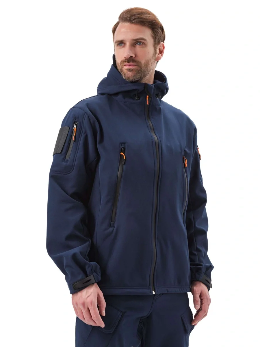 Костюм "ВЕПРЬ" куртка/брюки, цвет: т.синий, ткань: Софтшелл - фото 1