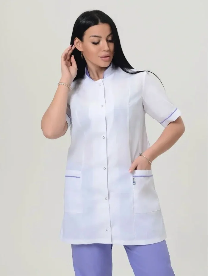 Костюм женский "Лея" белый с сиреневым - фото 9