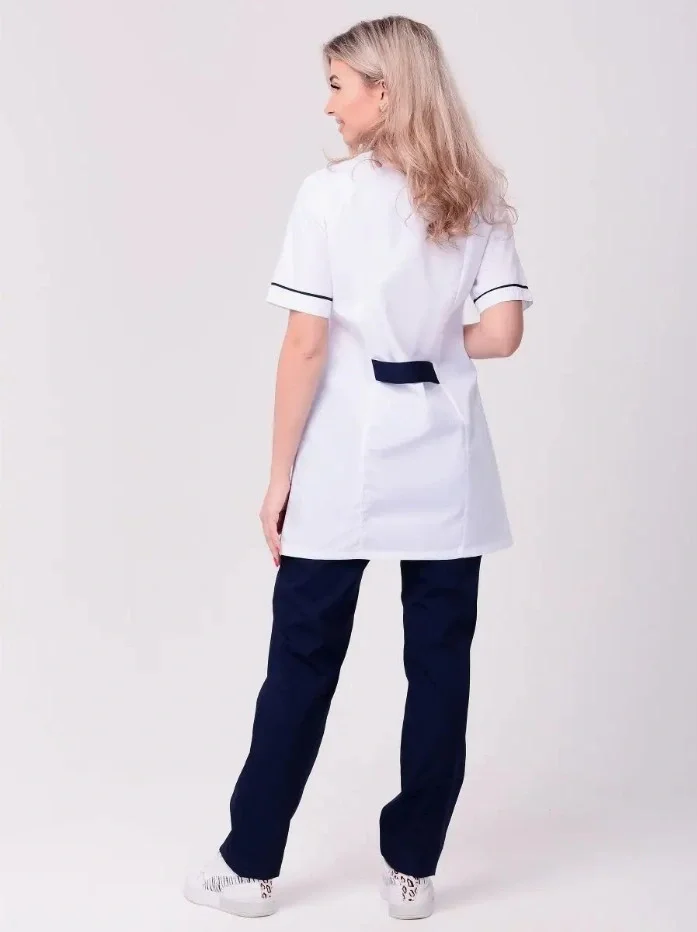 Костюм женский "Лея" белый с т.-синим - фото 6