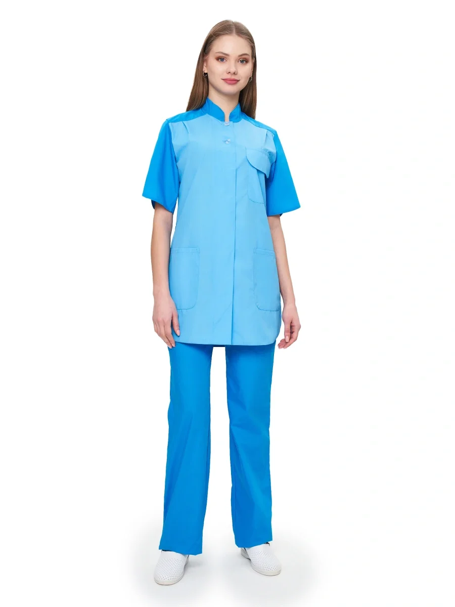 Костюм женский "Октава" голубой со св-голубым - фото 2