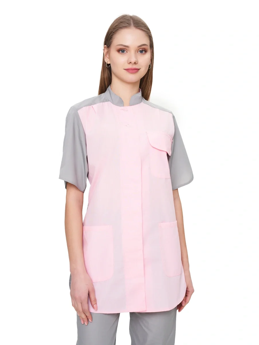 Костюм женский "Октава" серый с розовым (АКЦИОННАЯ ЦЕНА 20% с 01.02 по 15.02.26) - фото 1