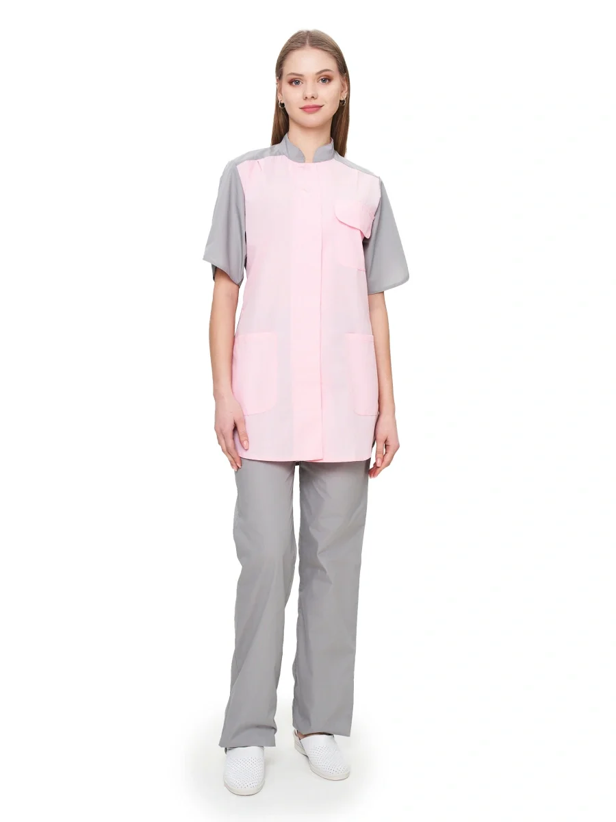 Костюм женский "Октава" серый с розовым (АКЦИОННАЯ ЦЕНА 20% с 01.02 по 15.02.26) - фото 2