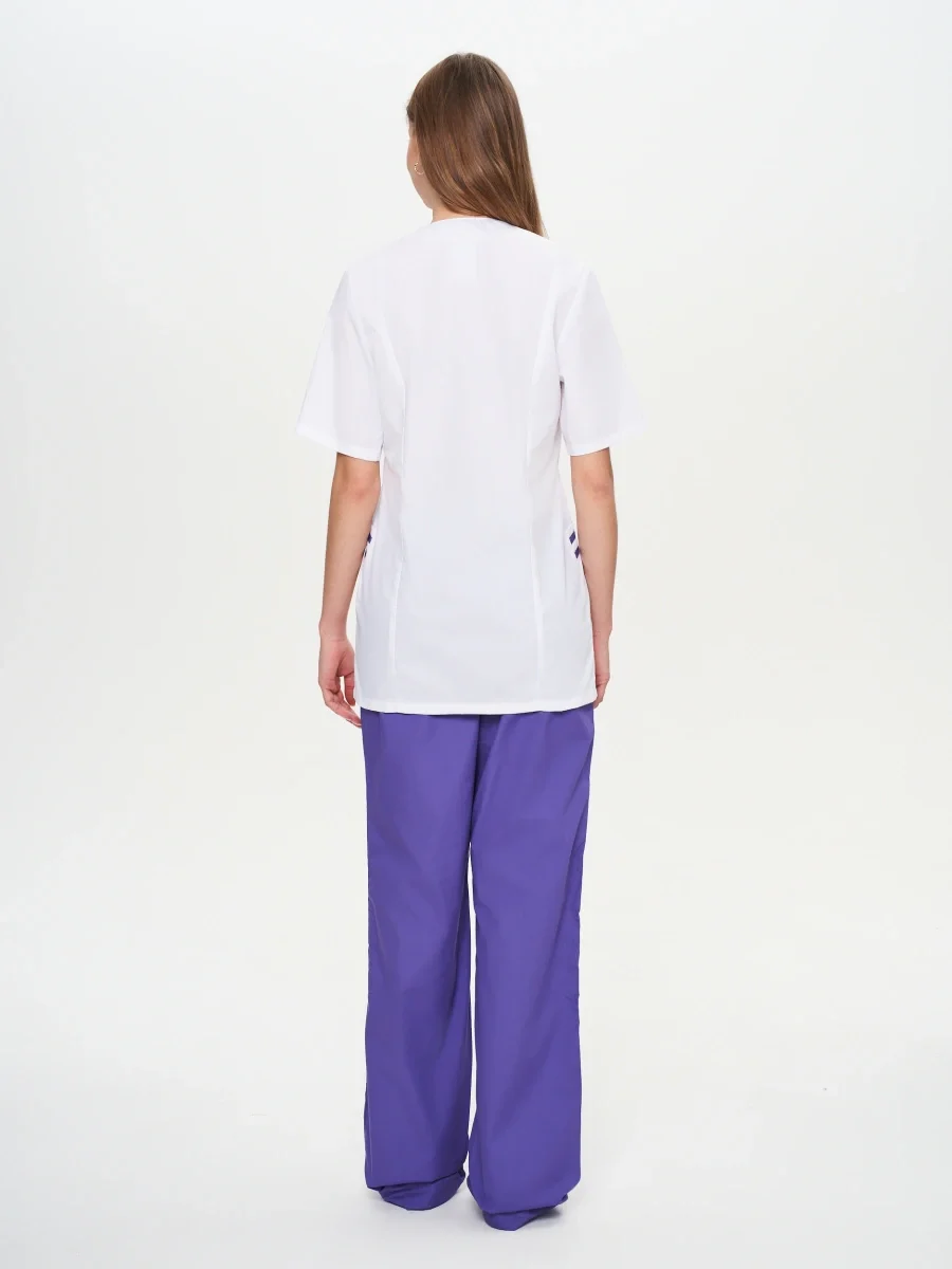 Костюм женский "Сфера" белый с лиловым СКИДКА 20% - фото 3