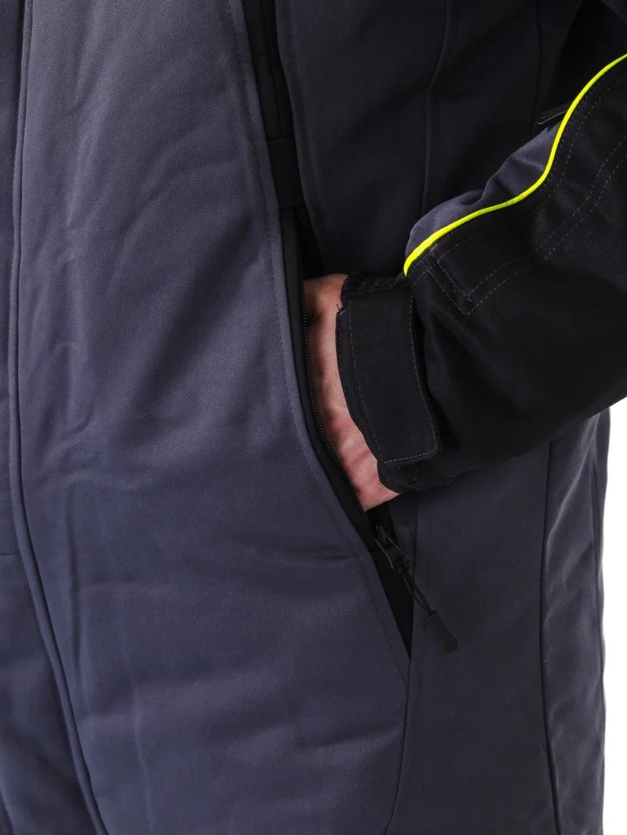 Костюм зимний "БУРАН" куртка/полукомб. цвет:Т.СЕРЫЙ/ЧЕРНЫЙ - фото 15