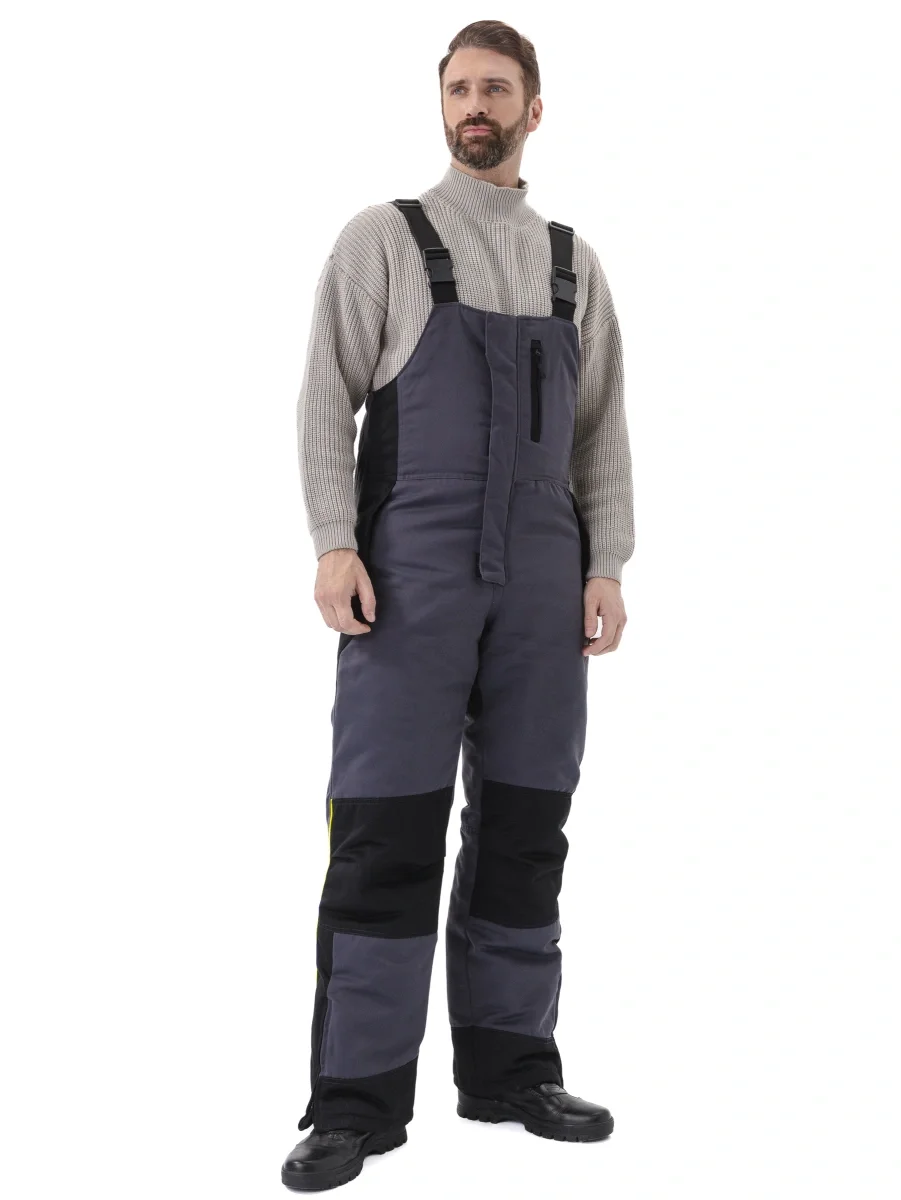 Костюм зимний "БУРАН" куртка/полукомб. цвет:Т.СЕРЫЙ/ЧЕРНЫЙ - фото 7