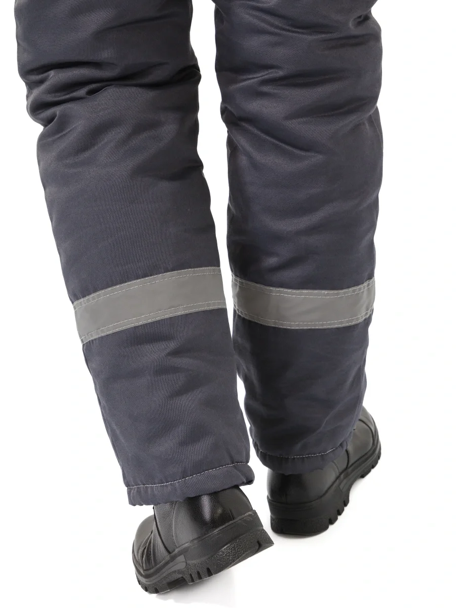 Костюм зимний "ВЬЮГА" куртка/полукомб. цвет: т.серый/красный - фото 4