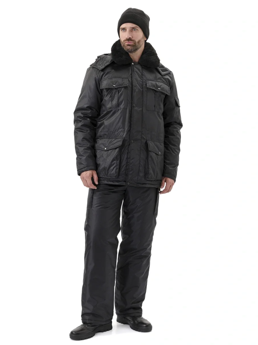 Мужская черная куртка охранника - фото 4