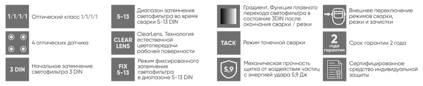 Маска сварщика хамелеон STARTWELD "START DIGITAL X SMART" (51ST04X) - фото 11