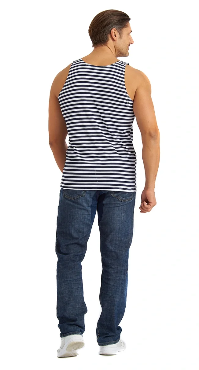 Майка-тельняшка, т-синяя - фото 6