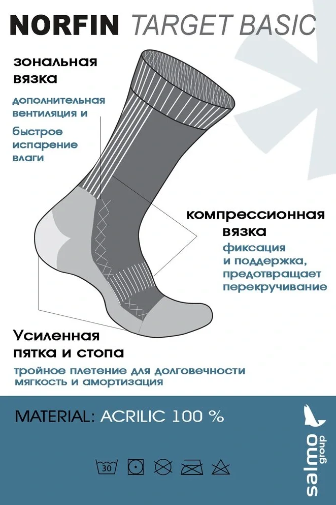 Носки Norfin T1M Target Basic - фото 3