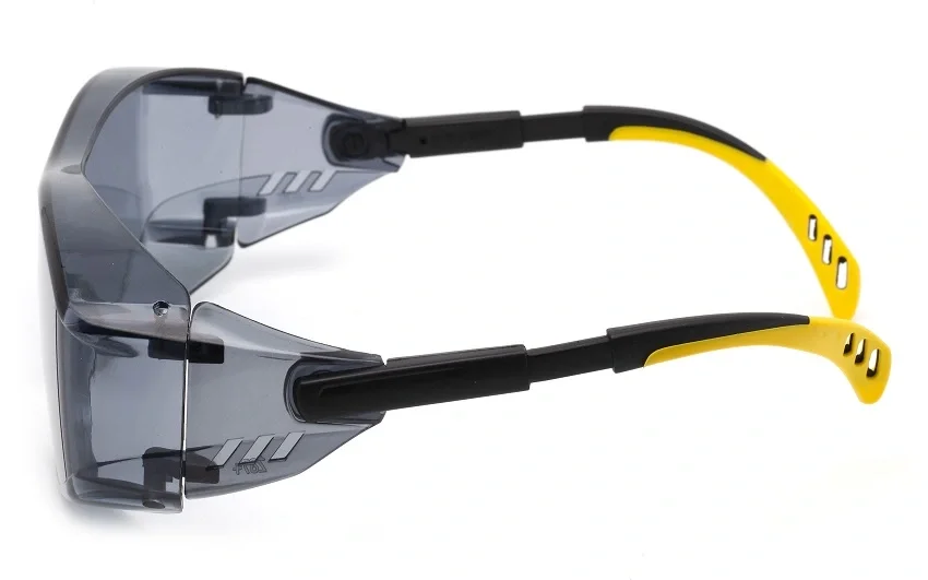 Очки защитные открытые поликарбонатные ЕЛАНПЛАСТ ПРАКТИК дымчатые (ОЧК303) - фото 3