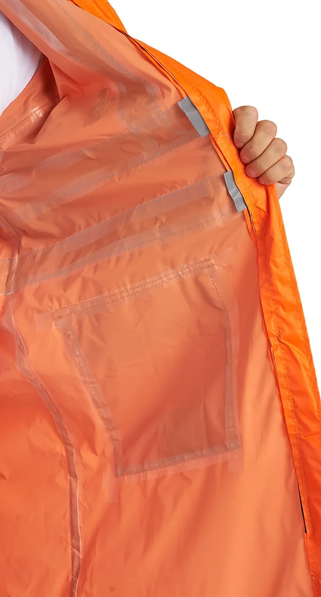 Плащ ВВЗ сигнальный нейлон с ПВХ оранжевый - фото 2
