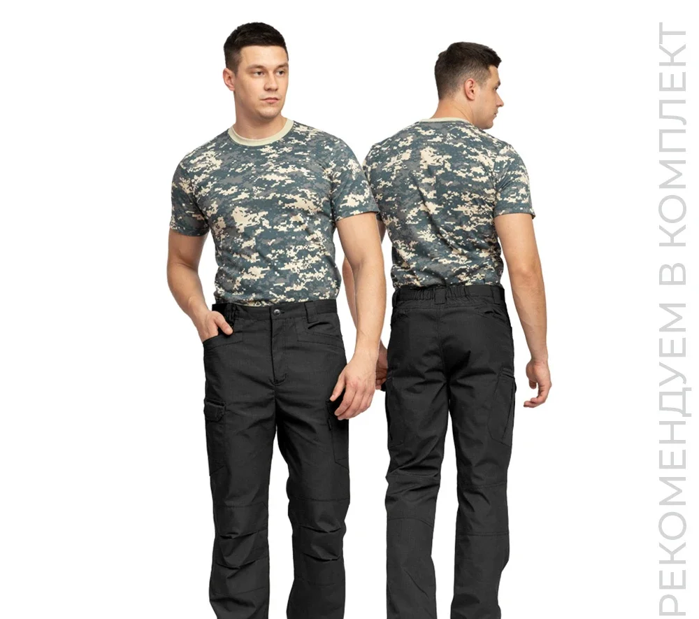 Брюки мужские "Камелот" из ткани рип-стоп чёрные - фото 1