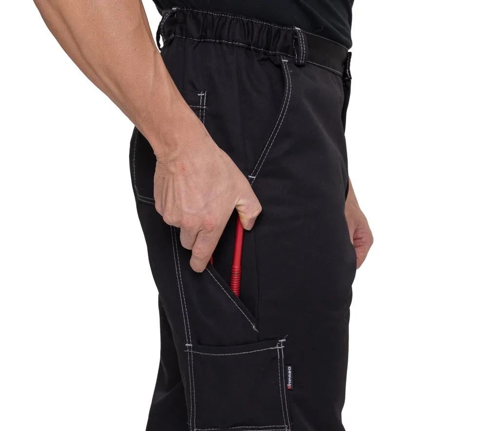 Брюки мужские "Люкс" чёрные модернизированного покроя с усиленными карманами - фото 5