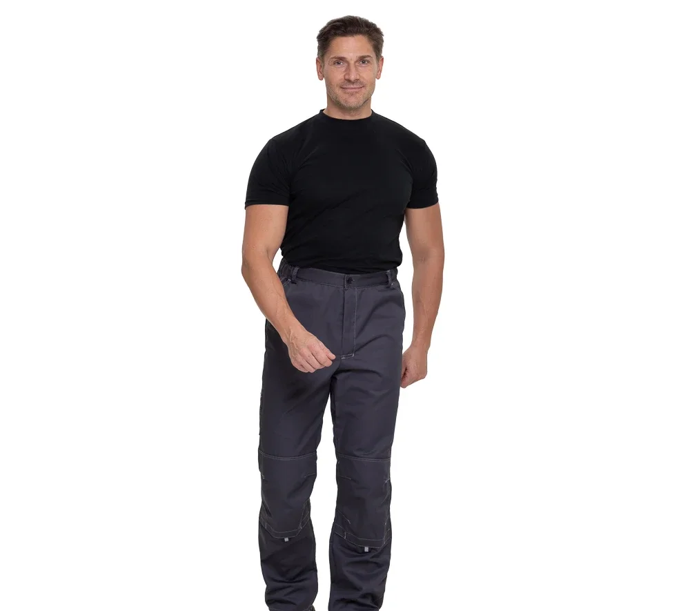 Брюки мужские "Люкс" серые модернизированного покроя с усиленными карманами - фото 2