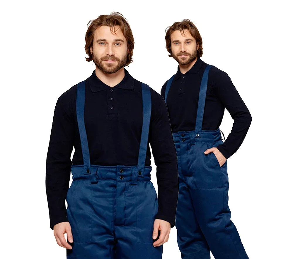 Брюки мужские утеплённые "Стандарт" тёмно-синие - фото 1