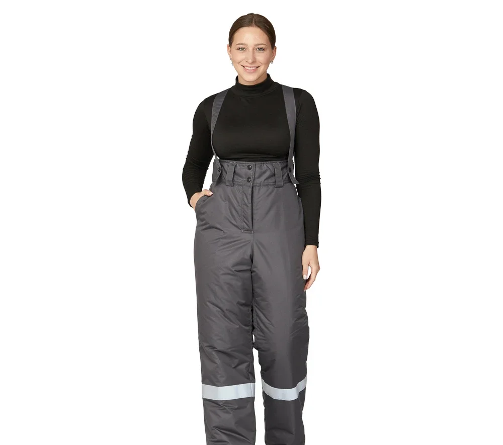 Брюки женские утеплённые "Онега" серые - фото 2