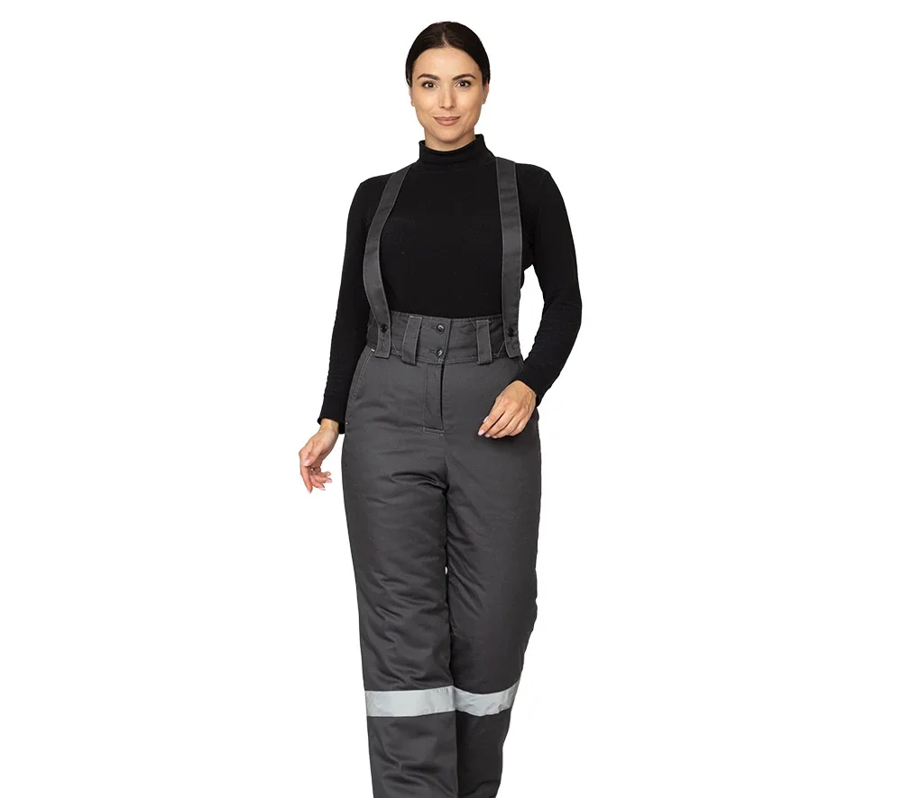 Брюки женские утеплённые "Профессионал" тёмно-серые - фото 2