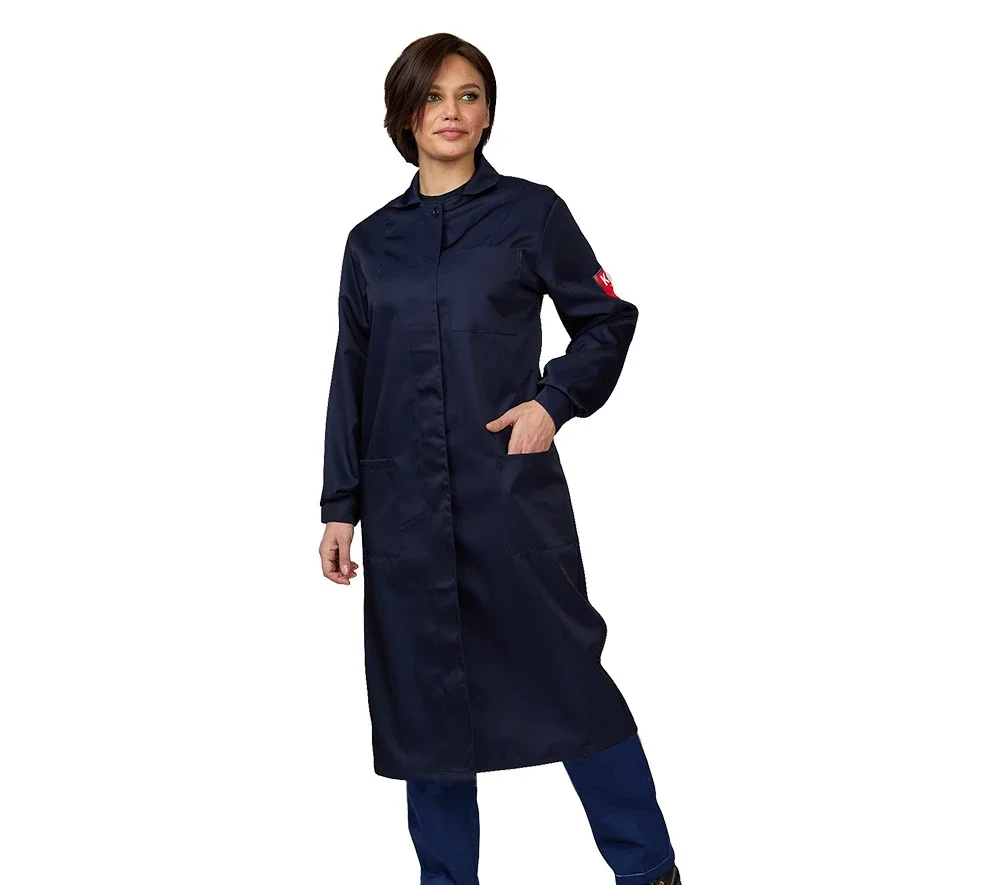 Халат кислотощелочестойкий (КЩС) женский синий - фото 4