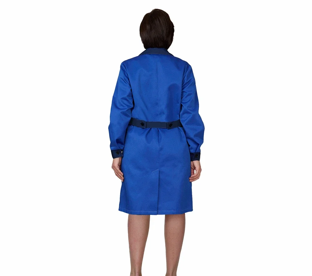 Халат женский "Универсальный" василёк/тёмно-синий эконом - фото 3