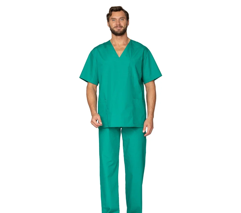 Костюм "Хирург" зелёный (блузон и брюки) - фото 2