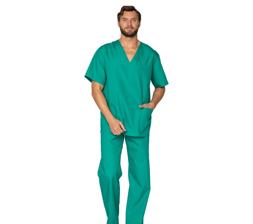 Костюм "Хирург" зелёный (блузон и брюки) - фото 3