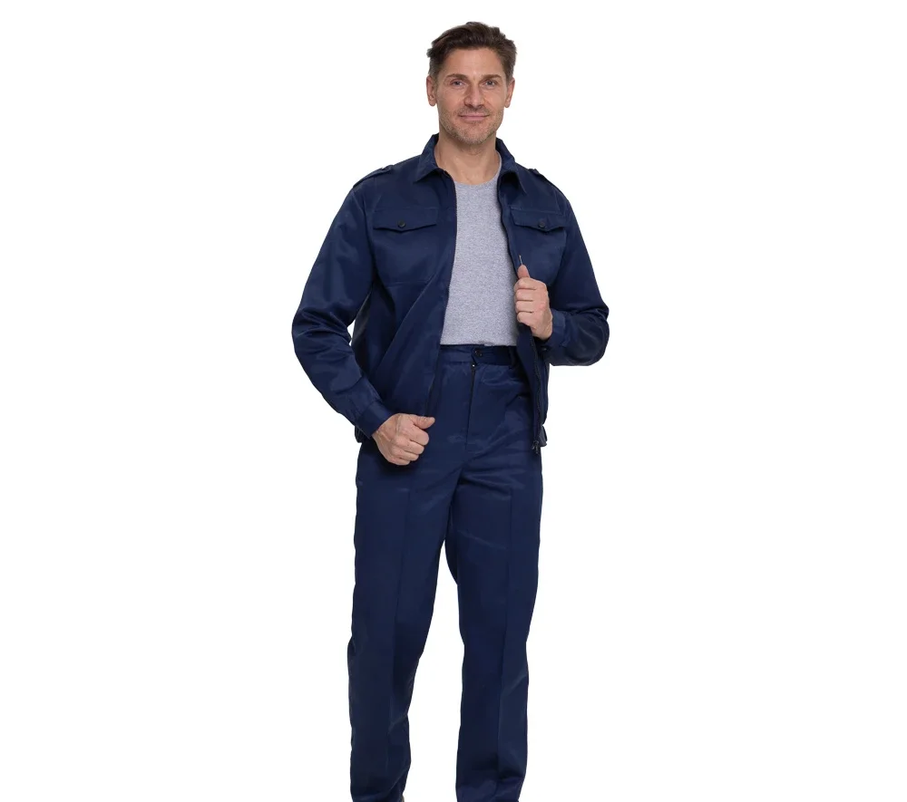 Костюм мужской "Альфа" синий (куртка и брюки) для охранников - фото 6