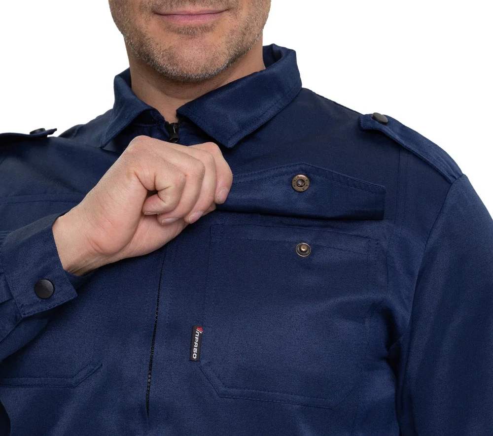 Костюм мужской "Альфа" синий (куртка и брюки) для охранников - фото 9